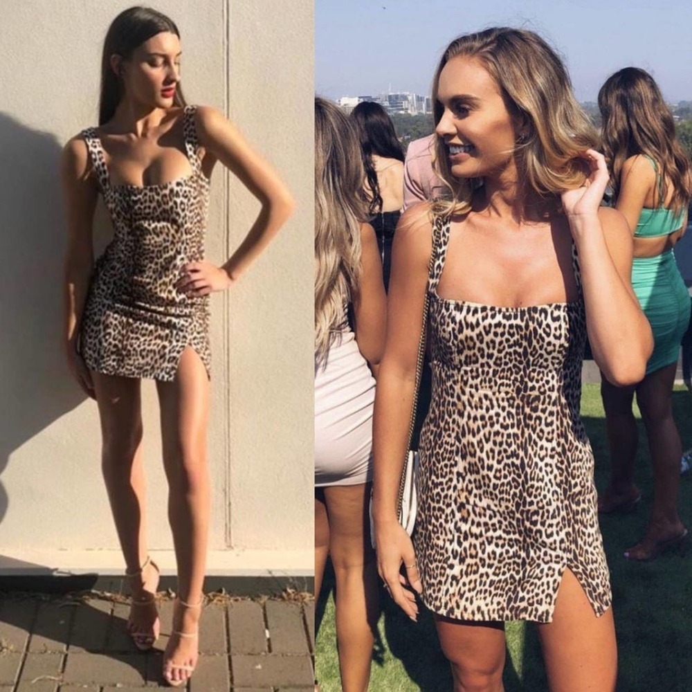 Bec & Bridge Super Freak Leopard Print Mini Dress